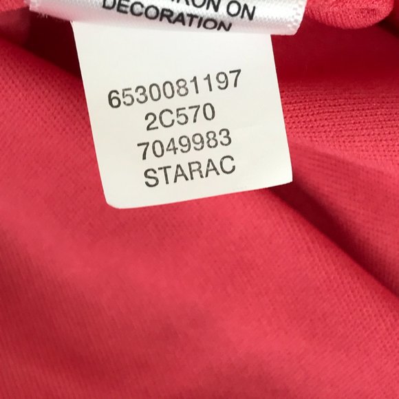 One World V-Neck Asymmetrical Dress Women's Medium Red Pink Lace Lined Stretch - Picture 12 of 12